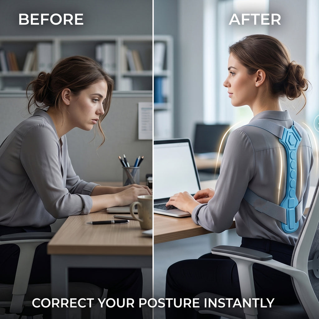 Ergonomic Adjustable Back Posture Corrector Support Belt (1 Pc Small)