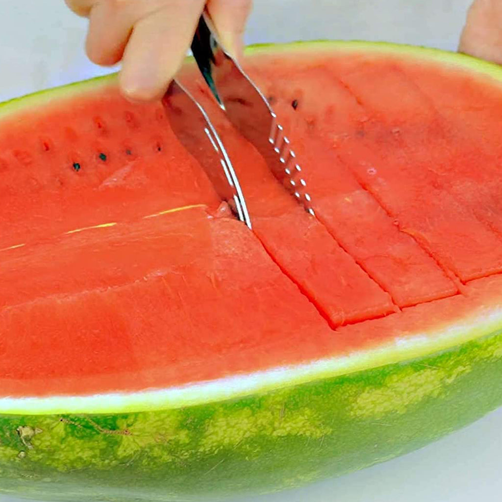 2047a Watermelon Slicer Steel Corer Watermelon Cutter Smart Kitchen Gadget Fruit Slicer Multi-purpose Stainless Steel Kitchen Tool