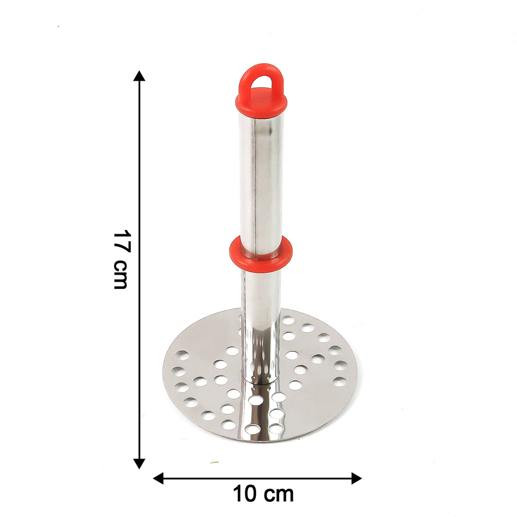 Stainless Steel Potato Masher With Ergonomic Handle (17cm  1 Pc)